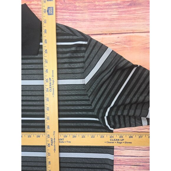 Nike Golf Dri-Fit Tour Performance Mens Polo XL Black Striped - Picture 7 of 7